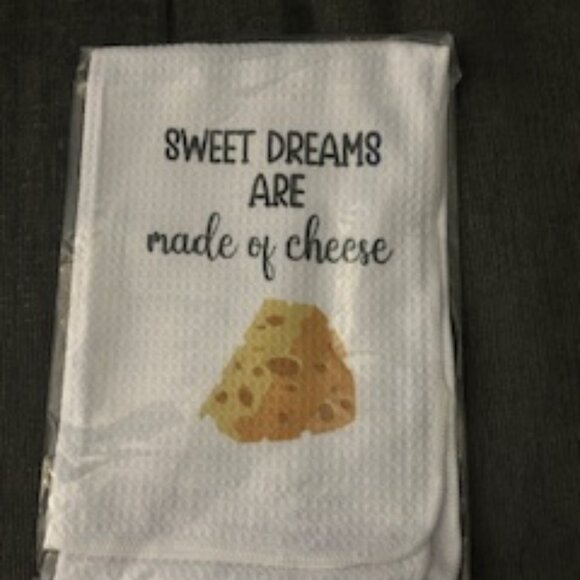 2/$15 or 3/$21 - Sweet Dreams Are Made Of Cheese Kitchen Towel - NWT - Picture 1 of 2
